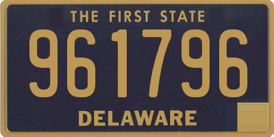 DE license plate 961796