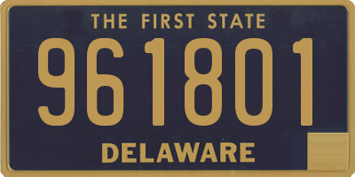 DE license plate 961801