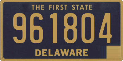 DE license plate 961804