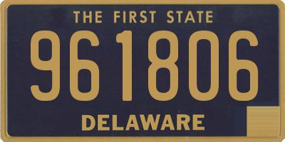 DE license plate 961806