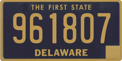 DE license plate 961807