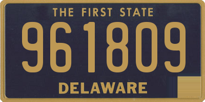 DE license plate 961809