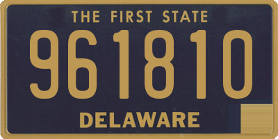 DE license plate 961810