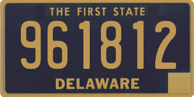 DE license plate 961812