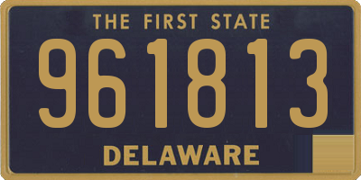 DE license plate 961813