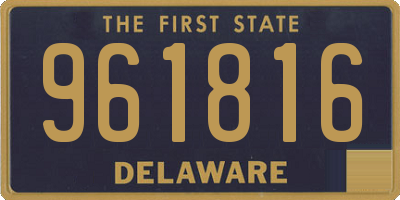 DE license plate 961816