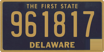 DE license plate 961817