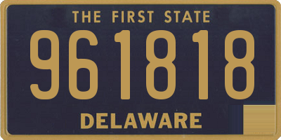 DE license plate 961818