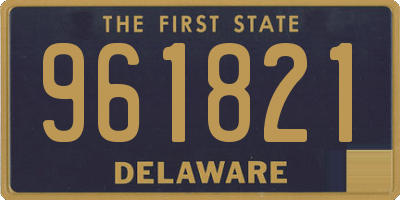 DE license plate 961821