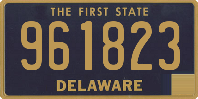 DE license plate 961823