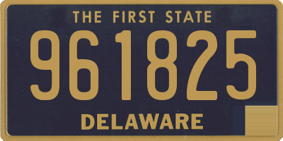 DE license plate 961825