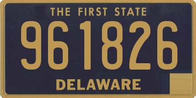 DE license plate 961826