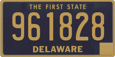 DE license plate 961828