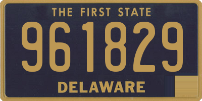 DE license plate 961829