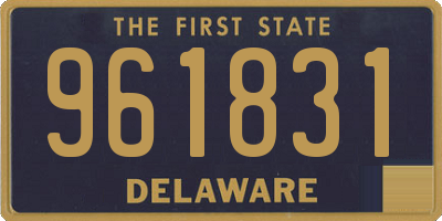 DE license plate 961831