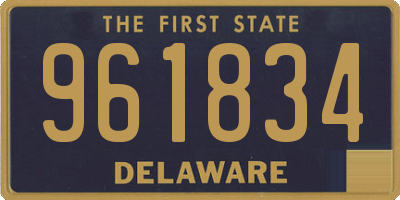 DE license plate 961834