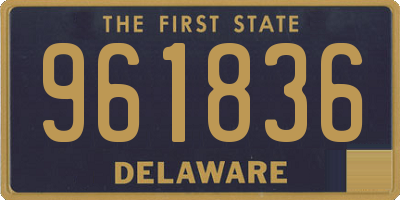 DE license plate 961836