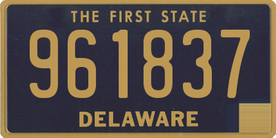 DE license plate 961837