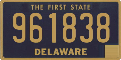 DE license plate 961838