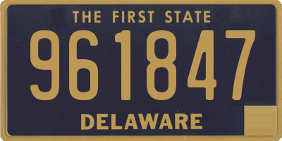 DE license plate 961847