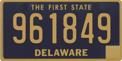 DE license plate 961849