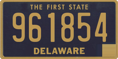 DE license plate 961854