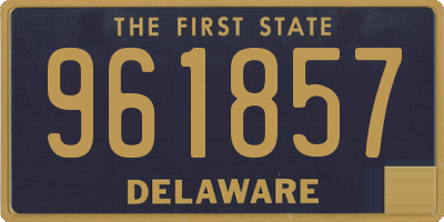 DE license plate 961857