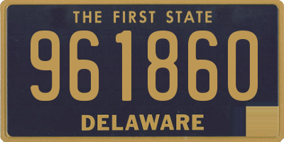 DE license plate 961860