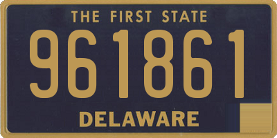 DE license plate 961861