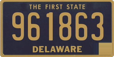 DE license plate 961863