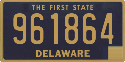 DE license plate 961864