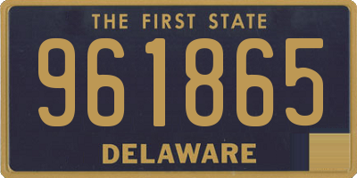 DE license plate 961865