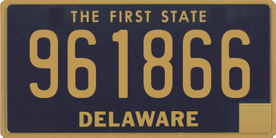 DE license plate 961866