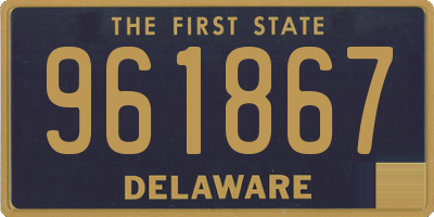 DE license plate 961867