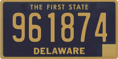 DE license plate 961874