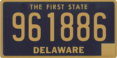 DE license plate 961886