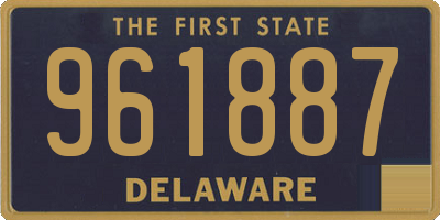 DE license plate 961887