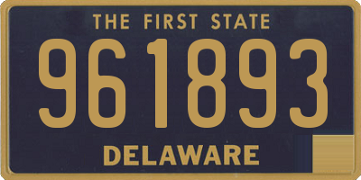 DE license plate 961893