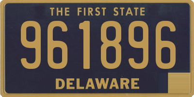 DE license plate 961896