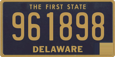 DE license plate 961898