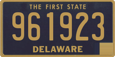 DE license plate 961923