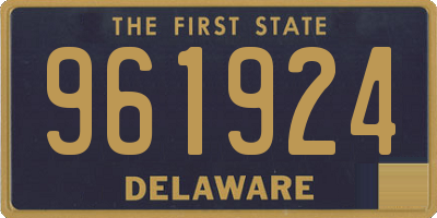 DE license plate 961924