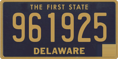 DE license plate 961925