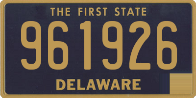 DE license plate 961926