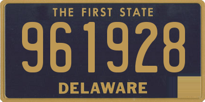 DE license plate 961928