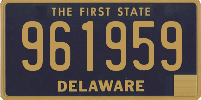 DE license plate 961959