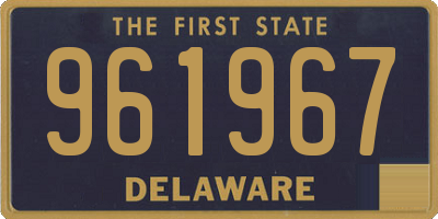 DE license plate 961967