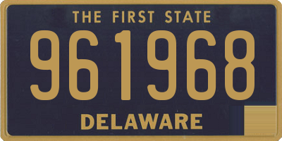 DE license plate 961968