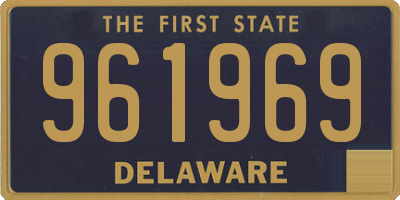 DE license plate 961969