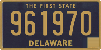 DE license plate 961970
